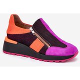 Maciejka Leather Wedge Sneakers Black | shoptok.hr