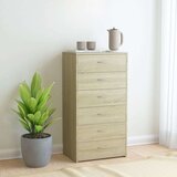 vidaXL Komoda sa 6 ladica boja hrasta sonome 50 x 34 x 96 cm drvena Cijene