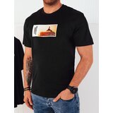 DStreet Koszulka męska z nadrukiem czarna | Shoptok.si
