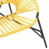 Vrtne stolice Set od 3 komada Crno-žuti poli ratan | shoptok.hr