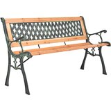 vidaXL Vrtna klop 116 cm lito železo in trden les jelke Cene