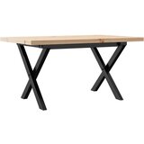 vidaXL Klubska mizica X okvir 80x50x40,5 cm trdna borovina lito železo, (21298472) Cene