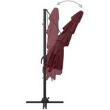  Suncobran s 4 razine i aluminijskom šipkom bordo 250 x 250 cm | shoptok.hr