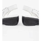 GOODIN White wedge sandals with an open heel | Shoptok.si