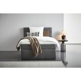CARRYHOME POSTELJA BOXSPRING 120 cm x 200 cm , tekstil siva | Shoptok.si