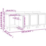  Komercijalni ormarić s radnom pločom 240 x 60 x 96 cm čelični | shoptok.hr