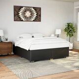 Maison Chic Posteljni okvir - Dvoposteljna postelja - Zakonska postelja črn 200x200 cm umetno usnje-J4859, (21760986) | Shoptok.si