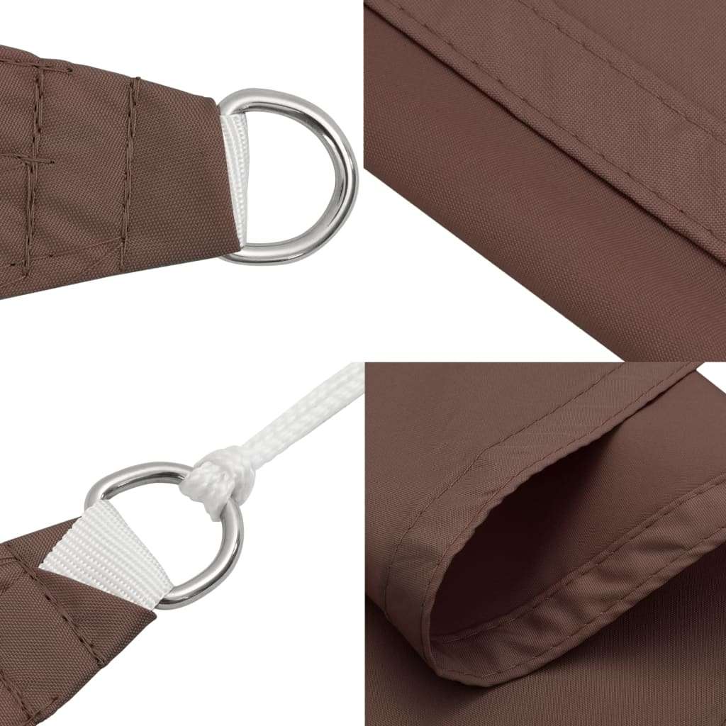 vidaXL Senčno jadro oksford blago trikotno 5x5x6 m rjavo, (20609288) | Shoptok.si