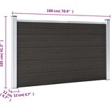PANEL za ogradu WPC 180 x 105 cm crni | Eponuda.ba