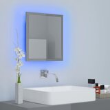  LED kupaonsko ogledalo visoki sjaj sivo 40x8,5x37 cm akrilno | shoptok.hr