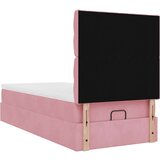 vidaXL okvir kreveta s madracima ružičasti 80x200cm baršunasti | shoptok.hr