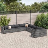 11-dijelni set vrtnih sofa od poliratana s jastucima smeđi | shoptok.hr