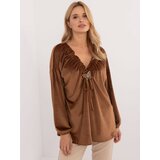 Italy Moda Blouse-DHJ-BZ-19902.49P-light brown | shoptok.hr