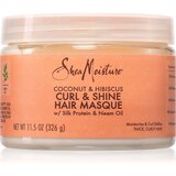 Shea Moisture Coconut & Hibiscus Curl & Shine intenzivno negovalna maska za kodraste lase 326 g | Shoptok.si