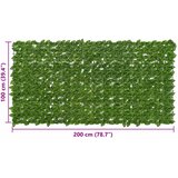  Zaslon za balkon s lišćem Zelena i žuta 200 x 100 cm | shoptok.hr