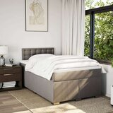 vidaXL Box spring postelja z vzmetnico taupe 120x200 cm blago | Shoptok.si