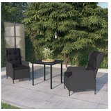  3-dijelni vrtni blagovaonski set tamnosivi | shoptok.hr