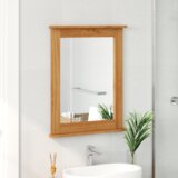 vidaXL Ogledalo boja meda 55.5 x 5 x 70 cm Masivna borovina | shoptok.hr