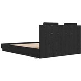 vidaXL Okvir kreveta s uzglavljem s uzglavljem Staro drvo 140 x 200 cm | shoptok.hr
