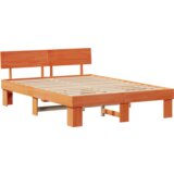  Konstrukcija postelje z vzglavjem Voskast rjav 150 x 200 cm, (5000125843) | Shoptok.si