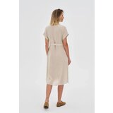 Marisse Beige Viscose-Linen Dress | ePonuda.com