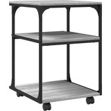  Stalak za pisač s 3 razine siva boja hrasta 43x48x64 cm drveni | shoptok.hr