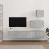 The Living Store Komplet TV omaric 4-delni betonsko siv inženirski les - TV Omarica, (21374491) Cene