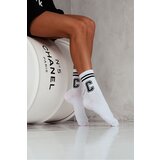 Milena Women's Socks With Stripes And Letter C Black And White | Shoptok.si