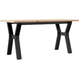  Stolić za kavu Y-oblika 100x50x45cm borovina i čelik | shoptok.hr