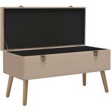 vidaXL Klop s prostorom za shranjevanje 80 cm bež žamet | Shoptok.si