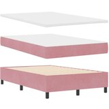  Postelja z vzmetnico z vzmetnico Roza 120 x 200 cm Žamet, (5000128286) | Shoptok.si