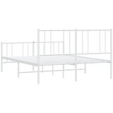  Metalni okvir kreveta uzglavlje i podnožje bijeli 120x200 cm | shoptok.hr