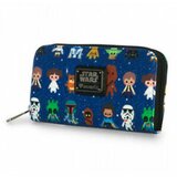 Loungefly denarnica STAR WARS CHAR CUTESY AOP ZIP AROUND cene