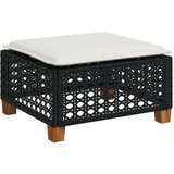  7-dijelni set vrtnih sofa od poliratana s jastucima crni | shoptok.hr