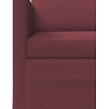SOFA za 3 osobe Vinska crvena 220 x 81 x 82 cm Tkanina Slike