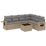  7-dijelni set vrtnih sofa od poliratana s jastucima bež | shoptok.hr