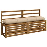  Jastučići za klupe VIANEN 2 kom. 100% poliester Krem - Krem 160 x 30 x 12 cm | shoptok.hr