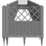  Vrtna sadilica s klinovima svjetlosiva 363,5x43,5x43,5 cm PP | shoptok.hr