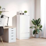 vidaXL Omarica z predalom bela 55,5x34x119,5 cm inženirski les | Shoptok.si