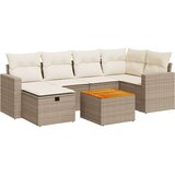 vidaXL 7-dijelni set vrtnih sofa od poliratana s jastucima bež | shoptok.hr