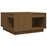 Maison Chic Klubska mizica - kavna mizica - Nizka mizica medeno rjava 60x61x32,5 cm trdna borovina, (21755111) | Shoptok.si