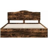  Krevetna konstrukcija s uzglavljem Dimljeni hrast 180 x 200 cm | shoptok.hr
