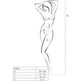 Passion BS020 - cvjetno-spiralni, otvoreni kombinezon (bijeli) - SL | shoptok.hr