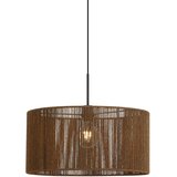 QAZQA Hanglamp zwart met bruine papieren touw kap 50/50/25 - Combi 1 Cene