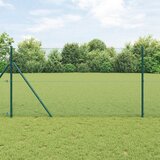 vidaXL varjena žična ograja z 13 stebrički zelena 1.2x50 m jeklo | Shoptok.si