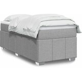  Krevet s oprugama i madracem svjetlosivi 100x200 cm od tkanine | shoptok.hr
