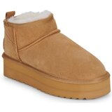 Colors of California Polškornji PLATFORM SHEEPSKIN BOOT Kostanjeva Cene