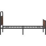 vidaXL Posteljni okvir brez vzmetnice 100x200 cm rjav hrast inž. les Cene
