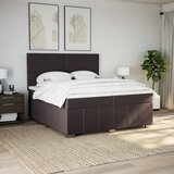  Krevet s oprugama i madracem tamnosmeđi 200x200 cm od tkanine | shoptok.hr