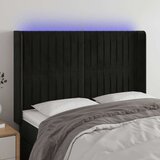  Uzglavlje crno 147x16x118/128 cm baršunasto Cijene
